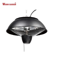 Chauffe-soleil infrarouge halogène portable à suspendre au plafond, pour extérieur, patio, jardin, café, restaurant, usage commercial, avec télécommande