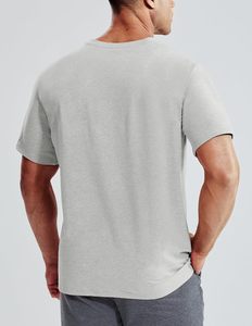 Camisa Casual de Manga Corta con Cuello en V para Hombre, Tela de Algodón Suave, Ligera, Transpirable, Ecológica, de Secado Rápido, Corte Ajustado, para Uso Diario - Product Image 4