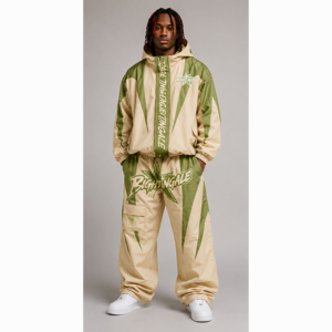 Conjunto Deportivo de Nylon para Hombre, Cortavientos, de Alta Calidad, Personalizado, Corte Holgado, Transpirable, Impermeable, para Entrenamiento y Jogging - Product Image 5