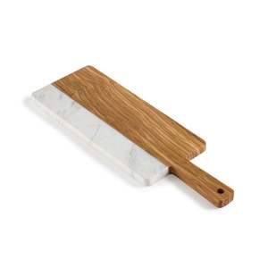 Tabla de cortar decorativa de mármol y madera para mesa de comedor, bandeja para queso, servir aperitivos y decoración de cocina - Product Image 3