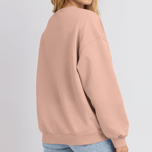 Sweat-shirt oversize en molleton doux et confortable pour femme, style streetwear, avec option de broderie personnalisée sur le devant, 100 % coton, personnalisable - Product Image 2