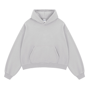 Cotton <b>Fleece</b> Oversized Pullover Hoodie with Breathable Pocket Quick Dry Warm <b>Lined</b> Winter Ready Unisex <b>Sweatshirt</b> - Product Image 4