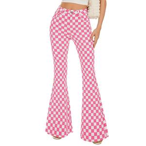 Pantalones acampanados de cintura alta para mujer, temporada primavera-verano, para un look elegante y delgado. - Product Image 1