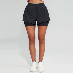 Nouveaux shorts actifs double couche pour femmes en vente, toutes tailles, shorts double couche pour femmes au prix le plus bas, prix de gros. - Product Image 1
