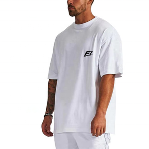 Camisetas de algodón grueso para hombre, corte holgado, lisas, teñidas, proveedor mayorista de ropa de moda urbana - Product Image 1