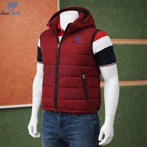 Chaleco Acolchado Vintage con Capucha para Hombre, Chaqueta sin Mangas Ligera para Invierno, Logotipo Personalizado, Cálido, Acolchado, Informal, Transpirable, de Secado Rápido - Product Image 1