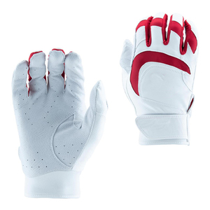 Guante de béisbol 100% cuero genuino con correa de muñeca ajustable, cómodo, diseño personalizado, guantes de bateo con palma de cuero. - Product Image 1