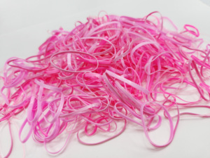 Bandas Elásticas Redondas para el Cabello Uniband de TPU, Color Rosa, Alta Calidad, Ecológicas, Unisex, Hechas en Corea, Uso Diario, Informales, Empaquetadas en Bolsa OPP - Product Image 3