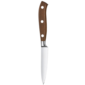 Couteaux de cuisine professionnels à manche en bois brun, lame en acier inoxydable tranchante, triple rivet, pour la préparation des aliments - Product Image 2