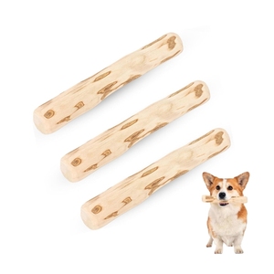FAST SELLING Coffee Wood Chew Dog Toy Sustainable Boredom Buster & Dental <b>Plaque</b> <b>Removal</b> <b>Tool</b> Durable Solid Material For Pets - Product Image 1