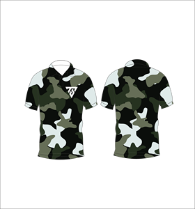 Camiseta polo con estampado de camuflaje en negro, verde y gris para hombre, camiseta informal de manga corta para golf y verano - Product Image 6