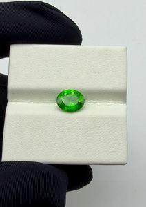 Pierre précieuse naturelle de tsavorite grenat, taille ovale, vert vif, 1,57 ct, pour la fabrication de bijoux, pierre de collection - Product Image 2