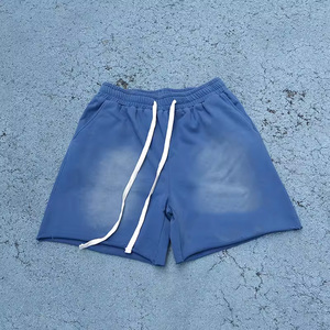 Shorts de jogging délavés à l'acide pour hommes, coupe décontractée, en coton premium, fourniture directe usine OEM - Product Image 5