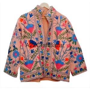 Blouson bomber à motif floral multi-saison, broderie machine, design dessiné à la main, écologique, respirant, séchage rapide - Product Image 6