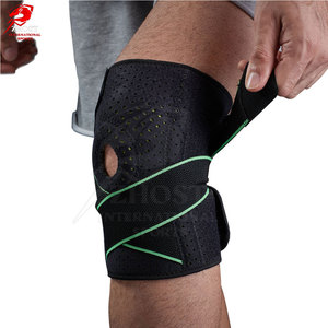 Sangles de genou professionnelles pour la performance, en matériau extensible durable, avec fermeture sécurisée par crochets et boucles, pour l'entraînement musculaire et les séances de gym. - Product Image 6