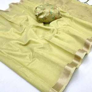 Sari en soie tissée Zari élégant pour femmes |   Sari indien traditionnel de qualité supérieure, pour mariage, fête et occasions spéciales |   Meilleure collection en gros - Product Image 3