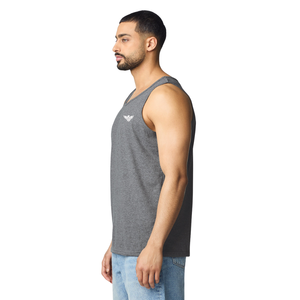 <b>Mens</b> Fitness Tank Top Sleeveless Athletic Workout Gym Running Casual <b>Training</b> Soft Cotton Blend Summer Muscle <b>Vest</b> Knitted Logo - Product Image 5
