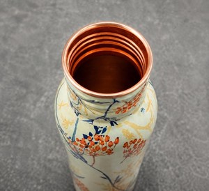 Floral Copper <b>Water</b> <b>Bottle</b> Portable Travel Drinkware With Lids Reusable Eco-Friendly Design - Product Image 6