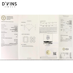เพชร D'vins Jewels ทรงเอเมอรัลด์ 0.62 กะรัต สี D ความสะอาด VVS1 เพชรหลวม CVD เพชรเพาะเลี้ยงในห้องปฏิบัติการ - Product Image 5