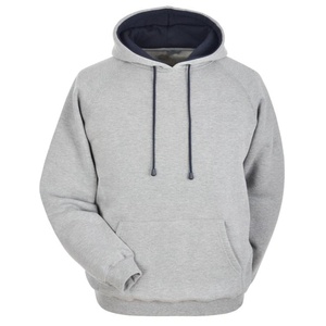 <b>Men's</b> Winter Embroidered Heather <b>Grey</b> Fleece Pullover Hoodie Cotton Blend Casual <b>Sweatshirt</b> Kangaroo Pocket OEM ODM - Product Image 2