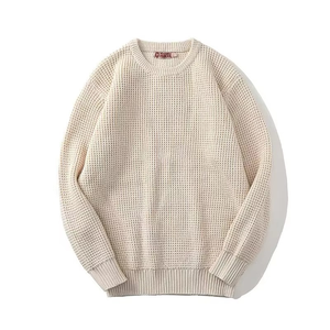 Suéter de Hombre 100% Algodón, Tejido, Estilo Vintage, Holgado, de Secado Rápido, Transpirable, Informal, Clásico, para Otoño, Venta al Por Mayor OEM - Product Image 4