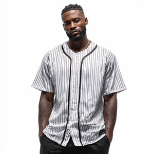 Chemises de baseball oversize pour hommes à prix d'usine, impression par sublimation avec logo personnalisé, épaules tombantes, uniformes d'équipe - Product Image 4