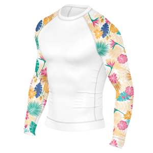 Vêtements de grappling personnalisés en gros, design sublimé, Rash Guard MMA Pro-Fit, 100% polyester, respirant, évacuant l'humidité, manches longues - Product Image 3