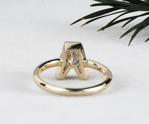 แหวนเพชรรูปตัวอักษรแหวนทองแข็งแหวนเพชรเริ่มต้นแหวนเพชรตัวอักษรแหวนตัวอักษรเริ่มต้นปรับแต่งได้ - Product Image 2