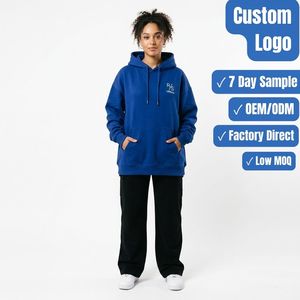 เสื้อฮู้ดดี้สตรีทแวร์ผู้หญิงแบบกำหนดเอง 500 GSM ผ้าหนา รับผลิตแบบ OEM ODM - Product Image 1