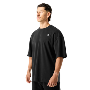 เสื้อยืดแขนสั้นสีดำสำหรับผู้ชาย เนื้อผ้าคอตตอนพรีเมียม สวมใส่สบาย เหมาะสำหรับใส่ลำลอง ออกกำลังกาย แฟชั่นทันสมัย ขายส่งจำนวนมาก - Product Image 3