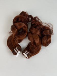 Extensions de cheveux humains bouclés et rebondissants de 24 pouces, couleur cuivre brun – Cheveux vierges vietnamiens, doux et volumineux, 100 % cheveux humains - Product Image 2