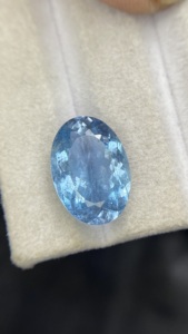Certified Natural Top Color <b>Aquamarine</b> Oval Shape Cut <b>Stone</b> With Good Color And Luster Quality Loose Gemstone 7.25 Carat - Product Image 4