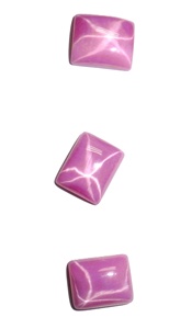 Rubis Étoile Rouge Rectangulaire 10x12 mm 6,5 Carats Créé en Laboratoire Poli Opaque Cabochon avec Effet Étoile à 6 Branches pour la Fabrication de Bijoux - Product Image 4