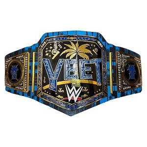 New Jey Uso YEET Championship Title Belt Undisputed Wrestling Championship Belt 2MM Metal Plate Adjustable Leather Strap - Product Image 3