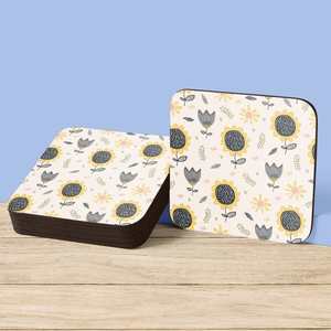 MDF Coaster Enamel Printed Round Fruit Printed Coasters Set Non-Slip Plastic <b>Mats</b> Cute Design Enamel Print MDF Coaster - Product Image 2