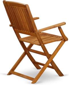 Premium Solid Wood Eco-Friendly Folding <b>Outdoor</b> Dining <b>Table</b> Set 4 Chairs Villa Hotel Patio Garden Restaurant Made Vietnam - Product Image 6