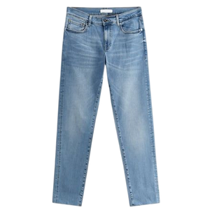 Pantalones Vaqueros Azules de Pierna Recta para Hombre, Producción de Ropa Personalizada con Etiqueta Privada y Lavado Personalizado - Product Image 1
