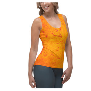 Servicio OEM, Camiseta Básica con Cuello Redondo, 100% Algodón, Camisetas de Tirantes para Mujer, Camisetas de Tirantes Personalizadas para Mujer, Camisetas de Tirantes Suaves para Mujer, Impresión Digital 2027 - Product Image 2