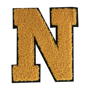 Patchs en chenille personnalisés avec lettres de A à Z, patchs brodés alphabet pour vestes, sweats à capuche, casquettes et sacs - Product Image 1