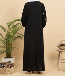 Nouvelle collection 2026 : Magnifique Abaya noire traditionnelle islamique pour femmes – Vêtements musulmans d'Arabie Saoudite et du Golfe - Product Image 6