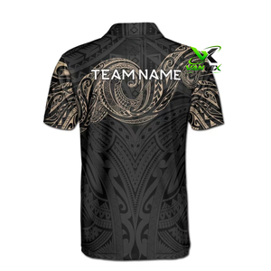 Camiseta VANX para Hombre, Personalizada con Estampado Tribal, Manga Corta, Transpirable, de Secado Rápido, Tejido de Poliéster, Informal - Product Image 2