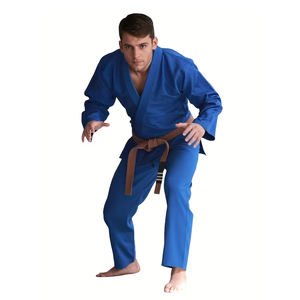 Uniforme de MMA Más Vendido, Color Azul, Uniforme Deportivo de Jiu Jitsu Brasileño, Preencogido, con Aberturas Laterales, Traje de BJJ con Cinturón Marrón - Product Image 4