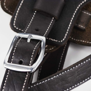 Adjustable Genuine Leather <b>Dog</b> <b>Harness</b> for Small <b>Medium</b> and Large <b>Dogs</b> with Metal Buckles Rivets and Leash Attachment for Walkin - Product Image 4