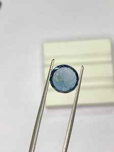 พลอยโทแพซสีน้ำเงินลอนดอนธรรมชาติ ทรงกลมเจียระไนเหลี่ยม ขนาด 5 มม. ถึง 10 มม. สำหรับทำเครื่องประดับ - Product Image 4