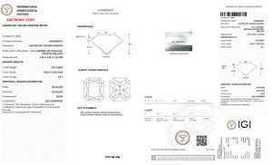 Diamante suelto de laboratorio de 2 quilates, corte radiante, color azul intenso, certificado IGI, claridad VS, para la elaboración de joyas. - Product Image 2