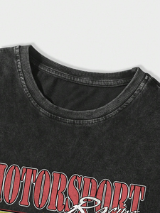 เสื้อยืดโอเวอร์ไซส์คุณภาพสูง ผ้าฝ้าย 100% เนื้อหนา พิมพ์ลายกราฟิกได้ตามต้องการ เสื้อยืดผ้าหนาสำหรับผู้ชายและผู้หญิง - Product Image 4