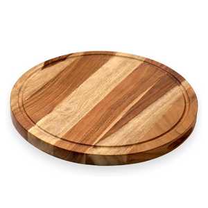 Natural Hardwood Acacia Cutting Board Antibacterial Kitchen Use Reversible Acacia Wood <b>Butcher</b> Block Heavy Duty Cutting Board - Product Image 1