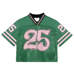 Maillot de football américain rétro tendance, style streetwear, impression sublimée personnalisée, jersey en mesh cousu. - Product Image 5