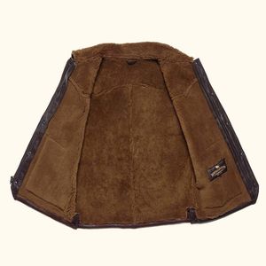 Chaleco de Cuero PU Transpirable sin Mangas, Talla Grande, Estilo Casual Retro, Ropa de Trabajo, Chaleco de Cuero de Moda, Chaleco de Piel de Búfalo - Product Image 3