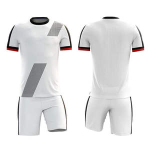 Camiseta de Fútbol Blanca Personalizada con Neón Brillante, Cuello en V, Manga Corta, Impresión por Transferencia de Calor, Transpirable, 100% Poliéster, Unisex - Product Image 2